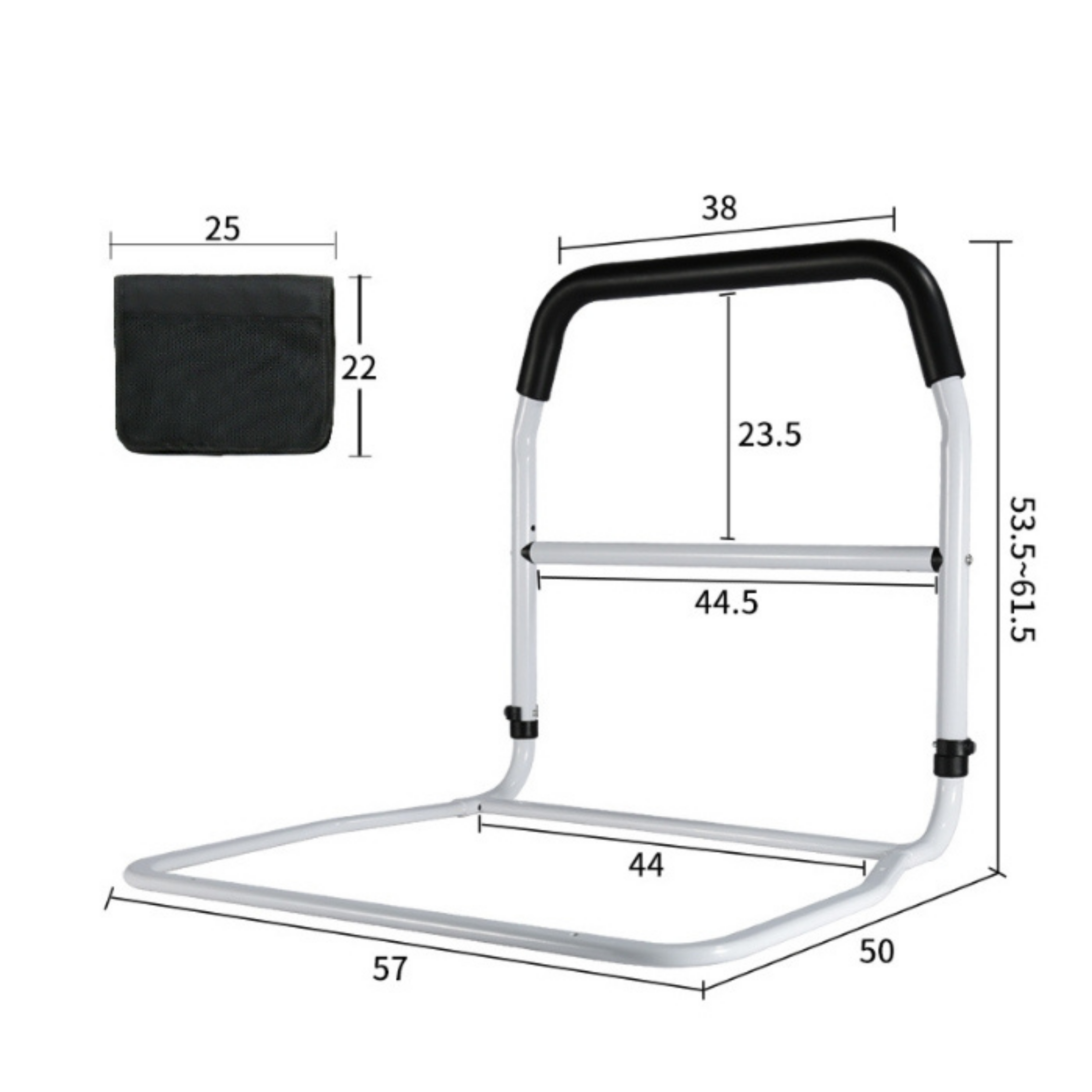 Bed Rail with Storage Pocket