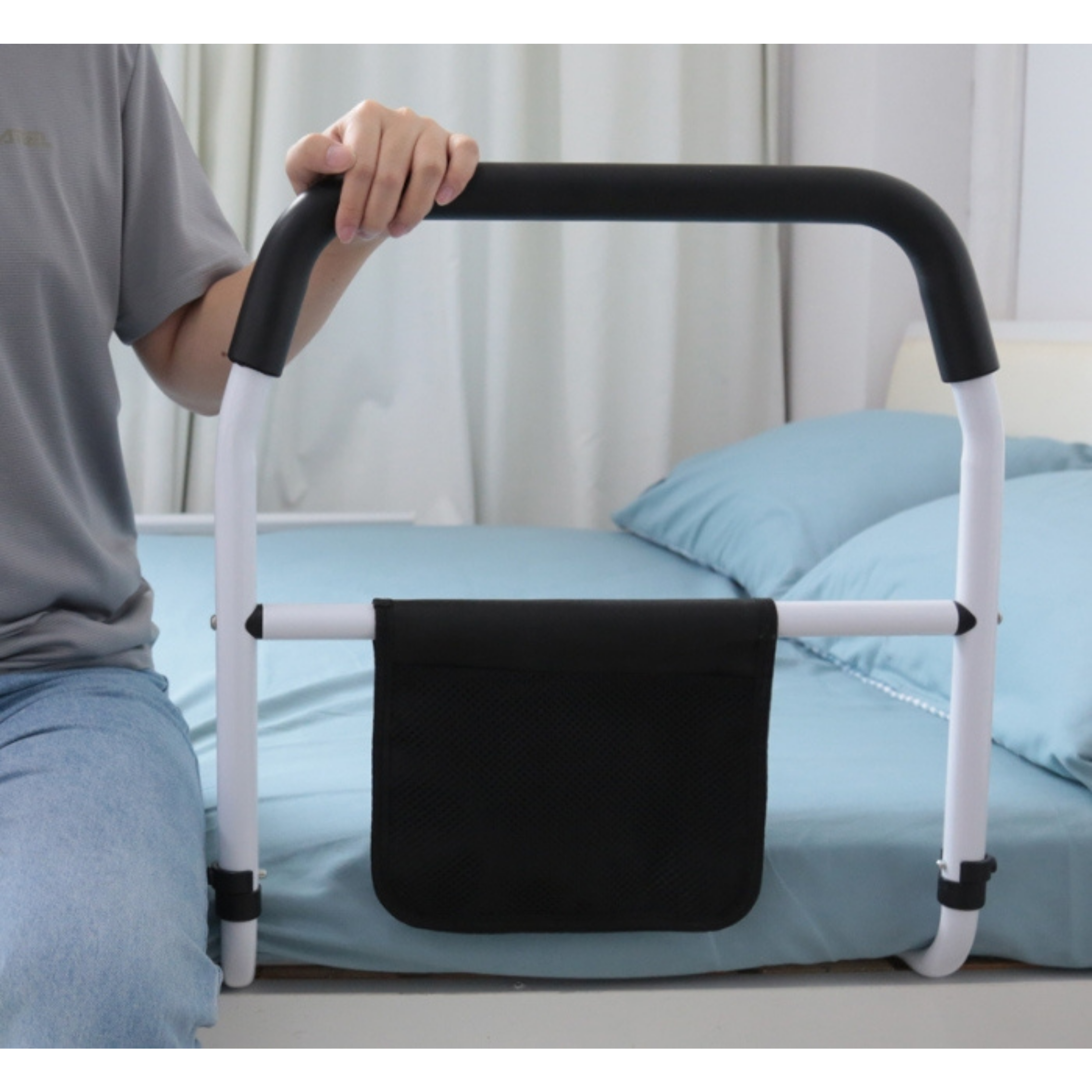 Bed Rail with Storage Pocket