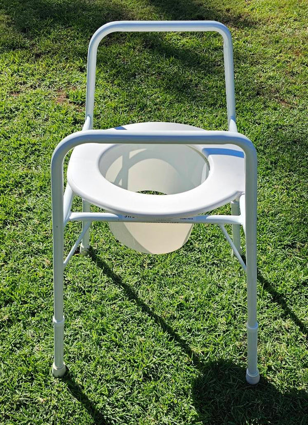 Aliminium Medical over the toilet aid with handles and splashguard